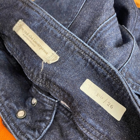Pilcro Straight Leg Ankle Jeans Dark Blue High Waist Anthropologie Stretch 26 - Picture 6 of 7